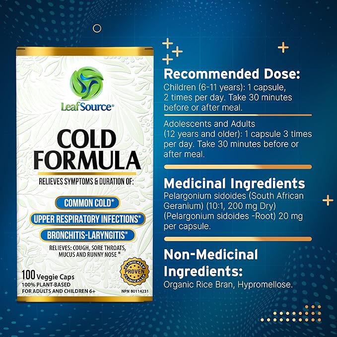 
                  
                    Cold Formula 100 veggie capsules - Proven Relief for Cold Season
                  
                