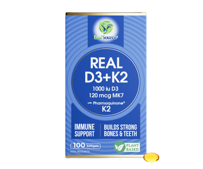 Real D3 K2 (MK7) 100 SoftGel - Plant Based
