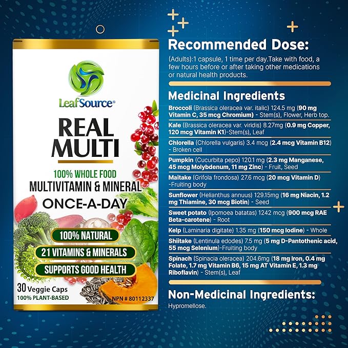 
                  
                    Real Multi 60 VCaps - One A Day Multivitamin
                  
                