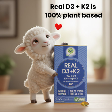 
                  
                    Real D3 K2 (MK7) 100 SoftGel - Plant Based
                  
                