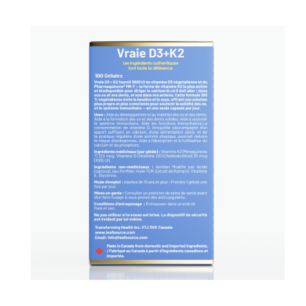 Real D3 K2 (MK7) 100 SoftGel - Plant Based