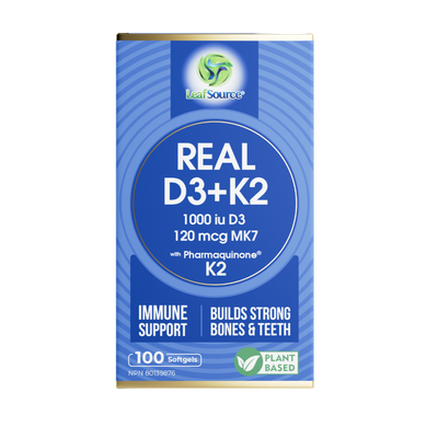 Real D3 K2 (MK7) 100 SoftGel - Plant Based