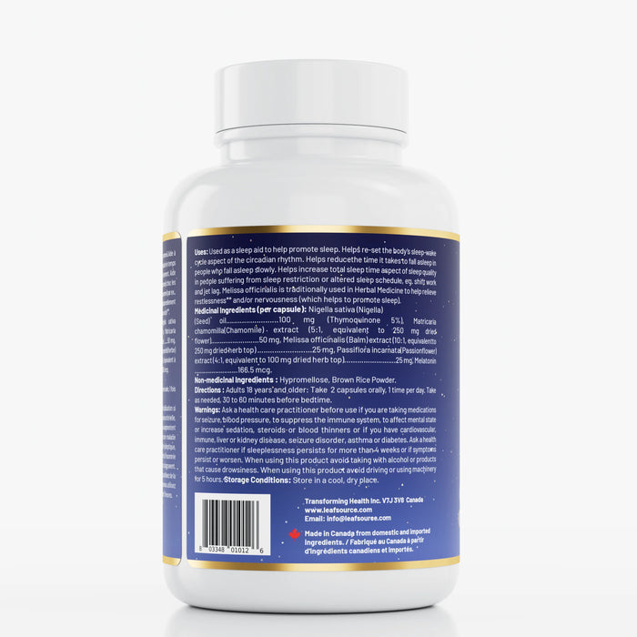 LeafSource Real Sleep capsules for restful, natural sleep