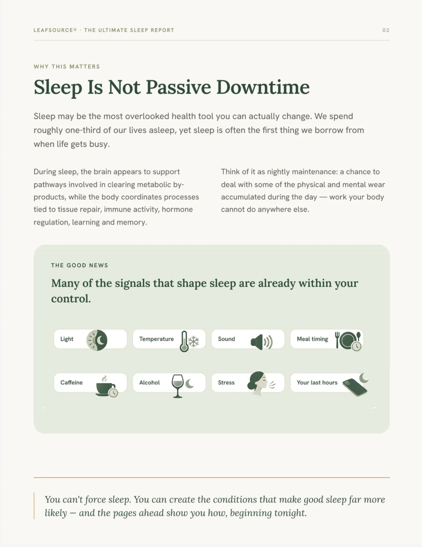 Page 2: Sleep is not passive downtime