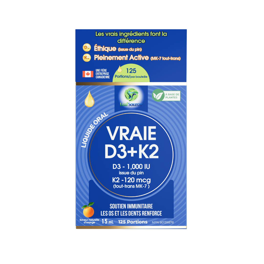 Real D3 + K2 (MK7) 15ml Liquid Drops- Plant Based