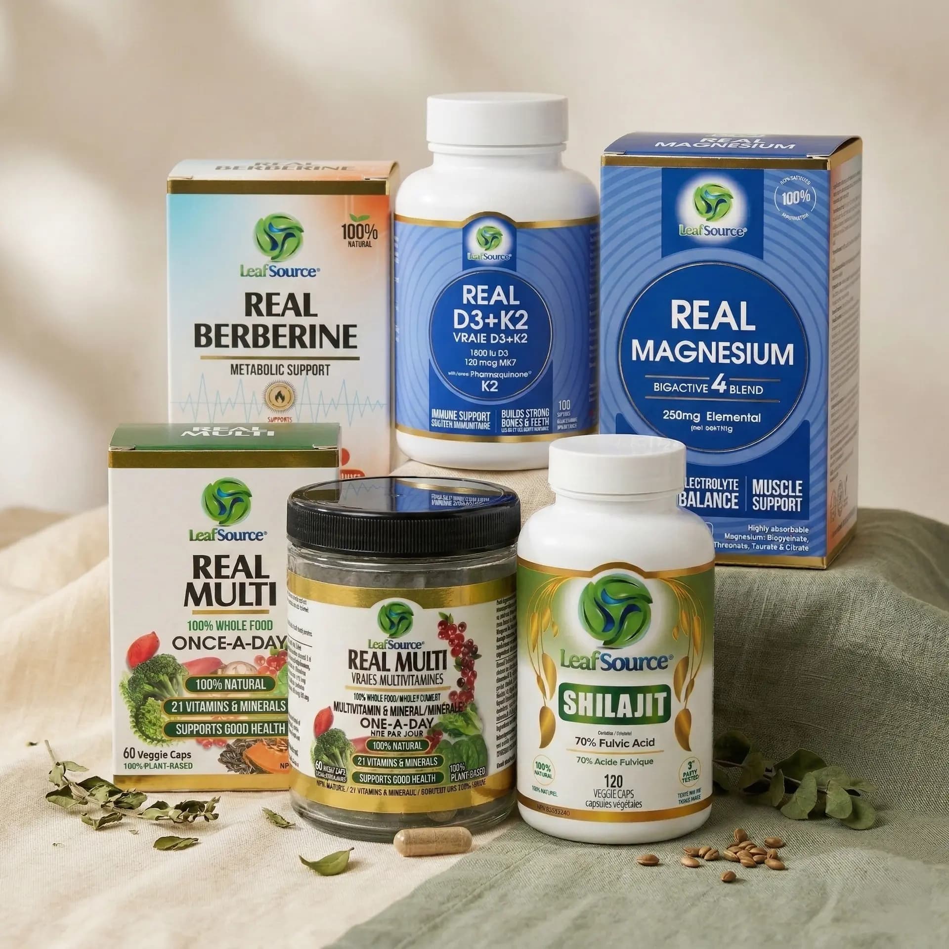 LeafSource plant-based supplement lineup